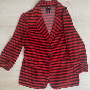SOHO Black and Red Strip Jacket